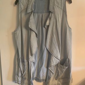 Cato Tencel Denim cascade vest. Size L.